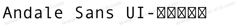 Andale Sans UI字体转换